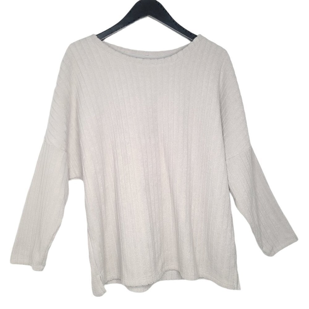 NWT Old Navy Light Gray Ribbed Towel Sweater